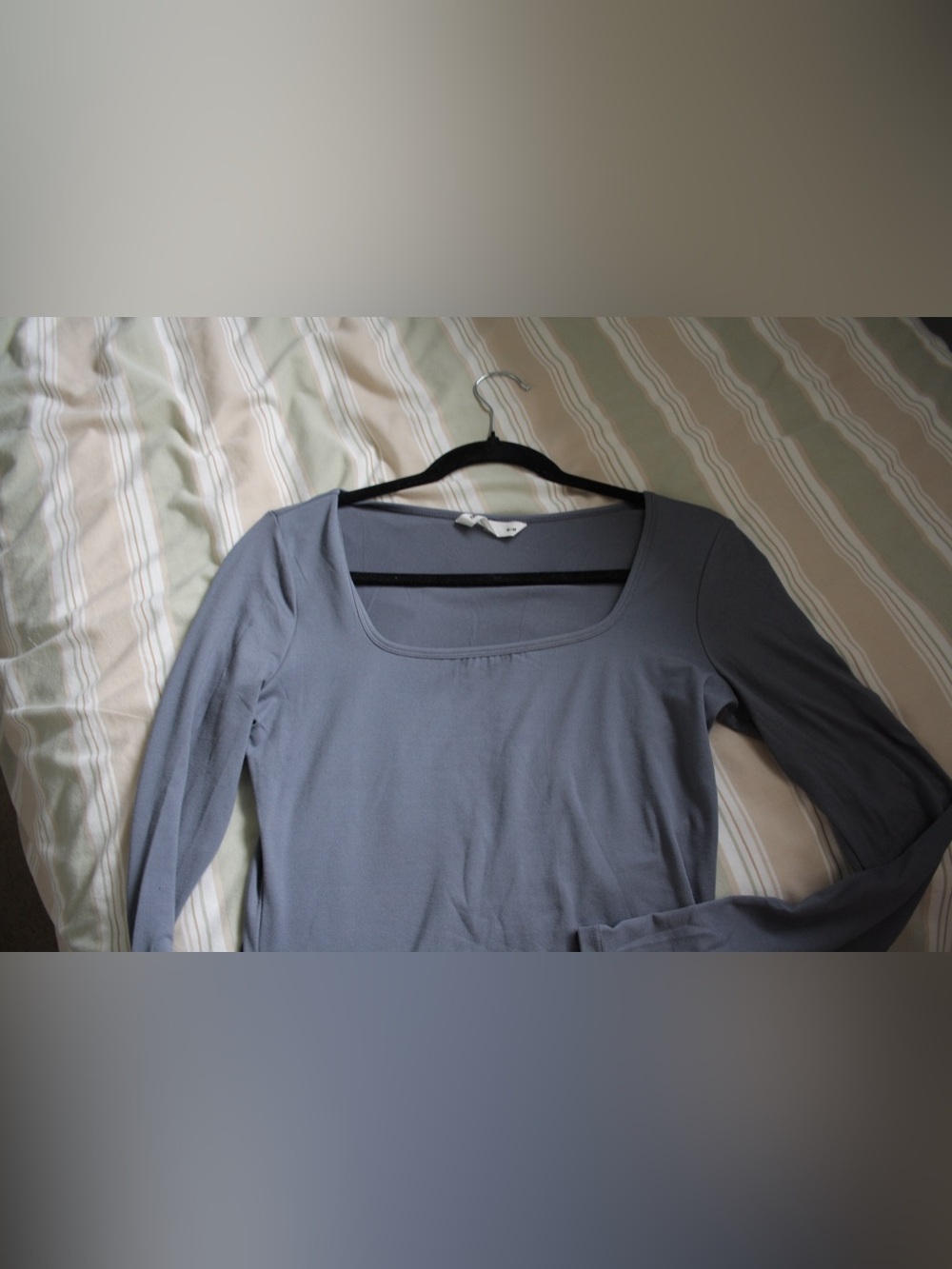 Bluenotes Scoop Neck Long Sleeve Top - Slate Blue